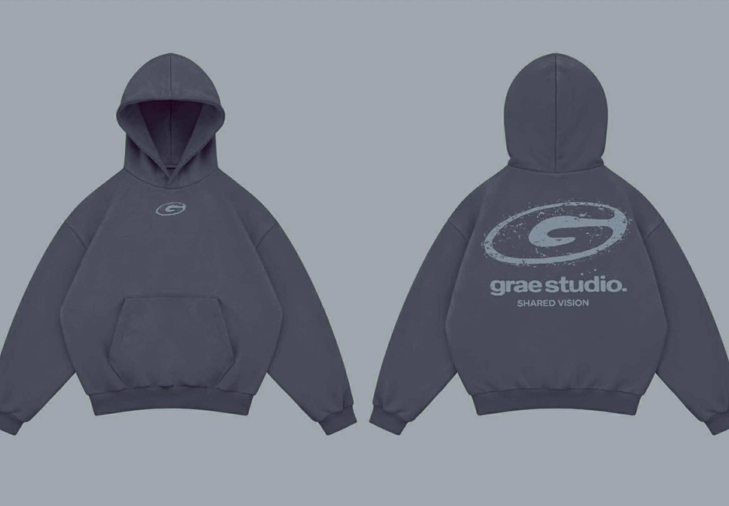 SHARED VISION HOODIE dark gray